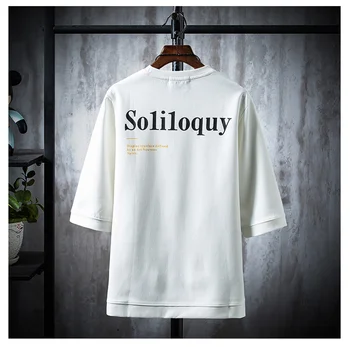 T-shirt soliloquies 2020 Novo pismo tiskanja moška T-shirt Tiskanje Kratek Rokav O-Vratu Tees Fashion Majica Moški