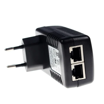 Varnostni Nadzor CCTV 48V 0.5 A 24W Stenske Vtičnice POE Injektor Ethernet Adapter IP Kamero PoE Napajanje NAS EU Plug