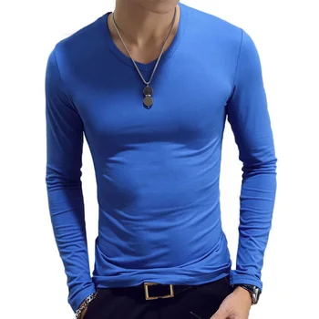 2020 Jeseni Moške Majice Dolg Rokav O-Vratu Priložnostne Fitnes, Tek Trdna Moda Tee Osnovni Teče Homme Oblačila Vrh