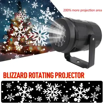 LED Snežinka Fazi Luči Bele Svetlobe, Snežni Projektor Vzdušje Božič Praznik Družine Stranka Posebno Svetilko