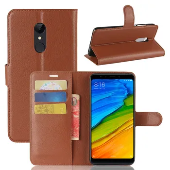 Flip Usnjena torbica Kritje za Xiaomi Redmi 5 Plus za Xiaomi Redmi 5 16GB 3GB 32GB 64GB Telefon Kritje Denarnice Primeru s Stojalom