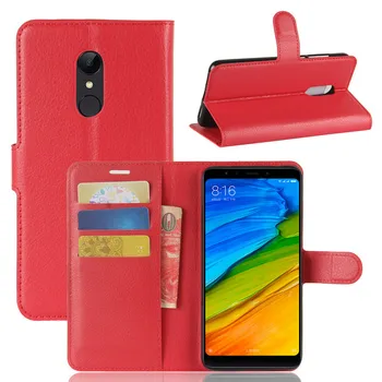 Flip Usnjena torbica Kritje za Xiaomi Redmi 5 Plus za Xiaomi Redmi 5 16GB 3GB 32GB 64GB Telefon Kritje Denarnice Primeru s Stojalom