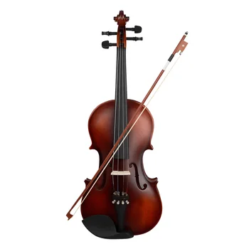 Strokovno Violino 4/4 Ebony Masivnega Lesa Akustične Lokovne Primeru Polne