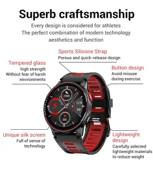 Za Samsung Galaxy S20 Ultra S20+ S10e S10 Lite S9 Pametno Gledati IP68 Vodotesen Šport Smartwatch Srčni utrip Tracker Pametno Gledati