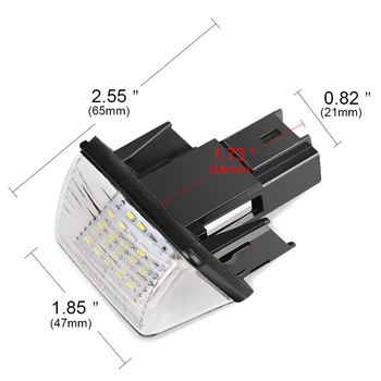 12V LED Številko registrske Tablice Luči luči Za Peugeot 206 207 306 307 406 407 Za Citroen C3 C4 C5 Avto Tablice Svetlobe