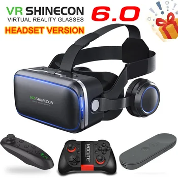 VR -shinecon -POLJE 6.0 slušalke različica virtualne realnosti 3D VR očala, slušalke krmilnik Za Google kartonske Pametni telefon Gif