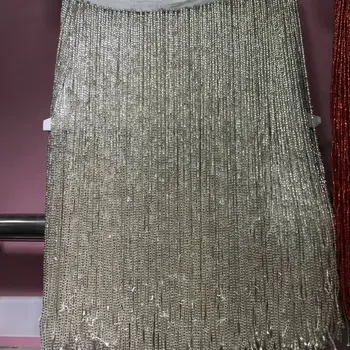 Beaded bonitete tassel čipke kristalno kroglice strune latinsko plesno obleko nositi macrame obrezovanje spike Oblačila Za Dvorišču