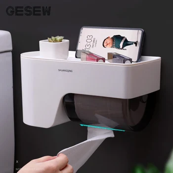 GESEW Wall-mounted Tkiva Polje Prenosni Toaletni Papir Držalo Nobenega Sledu, Kopalnica Organizator Trak Papirja Razpršilnik Kopalniške Opreme