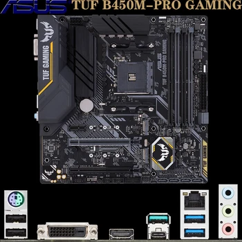 ASUS TUF B450M-PRO IGER na srečo Za AMD Ryzen 3/5/7/9 1-3th. DVI HDMI M. 2*2 USB3.1/3.2 128GB Vtičnico AM4 B450 Mikro-ATX RAČUNALNIKU Motherboard