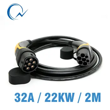 32A 22KW EV Kabel polnilnika Tip 2 Tip 2 IEC 62196-2 EV Vtič za napajanje Z 2 Metrov kabla TUV/UL Mennekes 2 Priključek 3-fazni