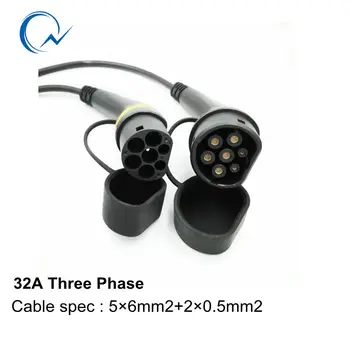 32A 22KW EV Kabel polnilnika Tip 2 Tip 2 IEC 62196-2 EV Vtič za napajanje Z 2 Metrov kabla TUV/UL Mennekes 2 Priključek 3-fazni