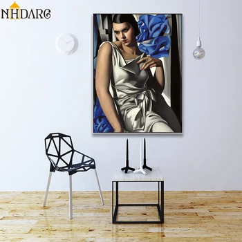 Klasična Umetnine Razmnoževanje Umetnik Tamara de Lempicka Plakatov in Fotografij Platno Umetniško Slikarstvo Stenske Slike za Dekoracijo Doma