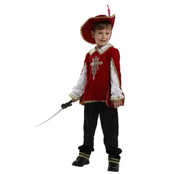 Umorden Fantje Srednjeveški Musketeer Kostume, Otrok, Otroci, Grški, Rimski Bojevnik Vitez Kostum Halloween Carnival Purim Fancy Oblačenja