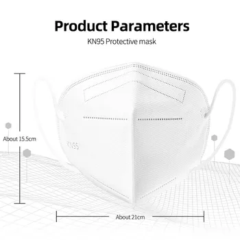KN95 Maske FFP2 Usta Maske Filter Dustproof Anti-fog Respirator Dihanje 5-Plast Zaščite Mascarillas kn95 Masko