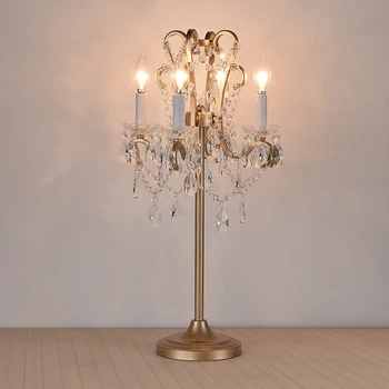 Francoski kristalno dekorativni namizno svetilko ob postelji svetilko Ameriški Princesa osebno dnevna soba jedilnica postelji svetilko