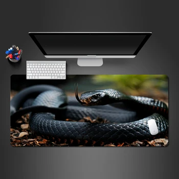 Kul Big Black Snake Mouse Pad Visoke Kakovosti Zaklenjena Rob Igralec Velika Igra Pad Visoki Razred Računalniška Tipkovnica Vroče Desk Preproge Darila