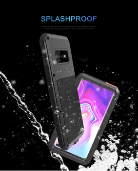 Ljubezen Mei Močan Šok Umazanijo Dokaz vodoodporna Kovinski Oklep mobilni Telefon, Ohišje za Samsung Galaxy S10/S10 Plus/S10 e 2019