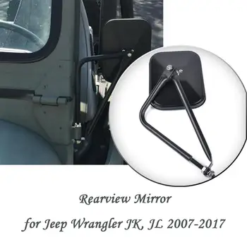 Hitro Sprostitev Ogledalo Par za Jeep Wrangler JK JL Pravokotne 2007-2017