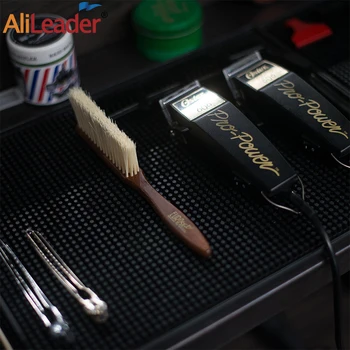 Alileader Black Thichken Pvc Barber Mat Anti-Slip Gumo Palico Pad Visoko Qulaity Mat & Pad Za Salon Hair Styling Orodja V Wholesal