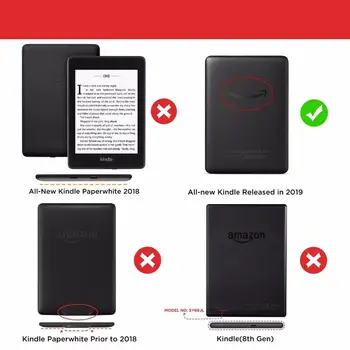 Folio Primeru Za Amazon Vsi novi Kindle 2019 Sprostitev Lahki PU Usnje Smart Cover Lupini Za Amazon Kindle 10. Gen E-Bralnik