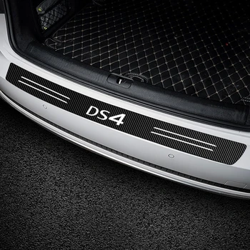 Avto Zadnji Odbijač Rep Trunk Zaščitnik Nalepke Ogljikovih Vlaken Dekorativne Nalepke za Citroen DS4 Značko Emblem Auto Styling Dodatki