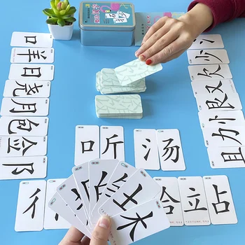 Čarobno Kitajskih Znakov Komponenta Otrok Pismenosti Kartice Zgodnje Izobraževanje Vrtec Na Nove Znake, Zgodnje Izobraževanje Kartico Knjiga