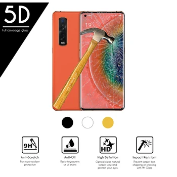 5D pametni telefon polno kaljeno steklo Protector za Oppo Najdi X2 Pro (5G) 6.7