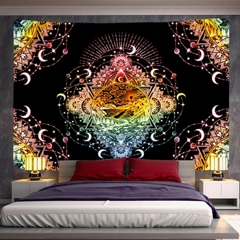Psihedelični scene doma dekoracijo Mandala tapiserija steni visi wizardry tapiserija Hipi Bohemia dekorativni stanja kavč odejo