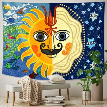 Psihedelični scene doma dekoracijo Mandala tapiserija steni visi wizardry tapiserija Hipi Bohemia dekorativni stanja kavč odejo