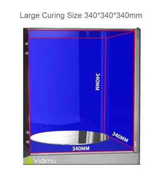 FUNGDO LCD 3D Tiskalnik 405nm UV Svetlobo za Zdravljenje Postaje, Sušenje Senat Semi -DIY Zdravljenju Ohišje Velike Zdravljenju Velikosti 340*340*310 mm
