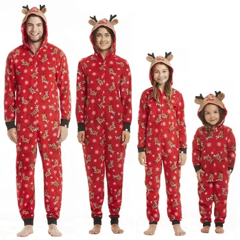 Novo Leto je Družina se Ujemanje Božičnih Pižamo Določa Mama in Oče Otroka, Otrok Oblačila Tiskanje Družino Obleke Sleepwear More 4 Slogi