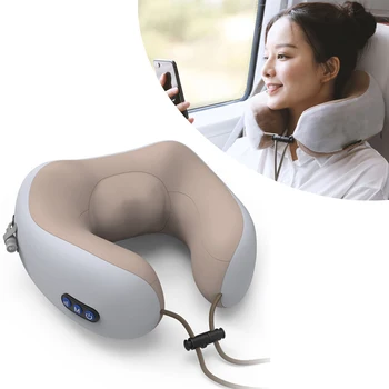 Nove Brezžične Vratu Massager Blazino U Obliko Materničnega vratu Sproščujoče Multi-funkcijski Prenosni Sprostitvena Masaža Blazino Električni Vibrator