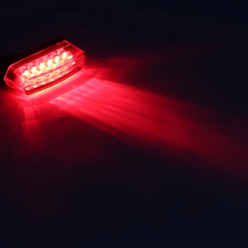 Nov Prihod 1pc Rdeča Mini motorno kolo Svetlobe 6LED Zadaj Številko registrske Tablice Rep Svetloba Svetilke Jasno Objektiv