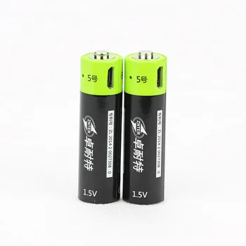 2PCS AA 1,5 v 1250mAh USB litij-polimer baterijo za ponovno polnjenje, brezžično miško, mikrofon, kamera igrača za litijeve baterije