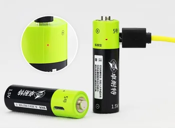 2PCS AA 1,5 v 1250mAh USB litij-polimer baterijo za ponovno polnjenje, brezžično miško, mikrofon, kamera igrača za litijeve baterije