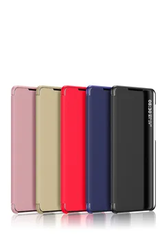 Za Xiaomi Poco X3 NFC Primeru Pogledu Strani Smart Flip Usnjena torbica Ogledalo Kritje za Xiaomi Mi PocoX3 NFC 2020 Lupini Kritje Zaščitnik