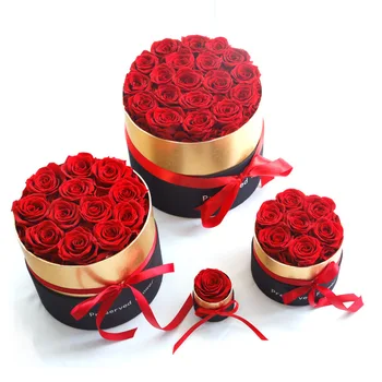 Večno Rose v Polju Konzervirane Pravi Rose Cvetje S Polja Nastavite Najboljši materinski Dan Darilo Romantično valentinovo, Božična Darila