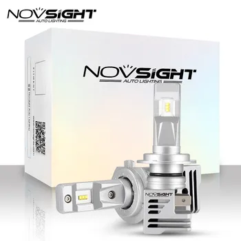 NOVSIGHT Novo 1:1 DESIGN 2PCS mini LED Avtomobilski Žarometi H11 H4 H7 9005 9006 HB3 HB4 H1 H3 55W 10000LM 6000K Auto White LED Svetilke