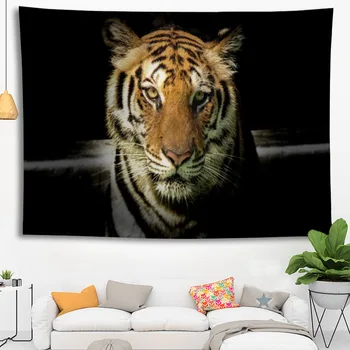 Vroče Prodajo po Meri Visoko Kakovost Tiger Steni Visi HD Krajine 3D Tisk Digitalni Tisk Domov Dekoracijo Tapiserija