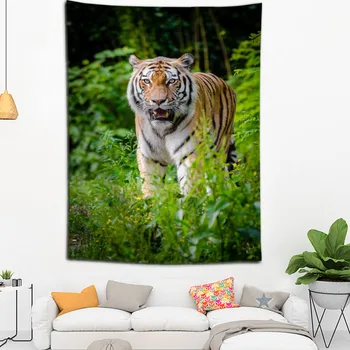 Vroče Prodajo po Meri Visoko Kakovost Tiger Steni Visi HD Krajine 3D Tisk Digitalni Tisk Domov Dekoracijo Tapiserija