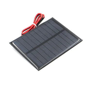 Polikristalni Solarni Panel 5V 160mA + 30 cm podaljša kabel, Polnilec za Baterije DIY Modul Mini Sončne Celice žice igrača