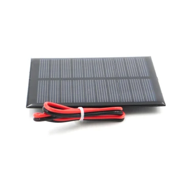 Polikristalni Solarni Panel 5V 160mA + 30 cm podaljša kabel, Polnilec za Baterije DIY Modul Mini Sončne Celice žice igrača
