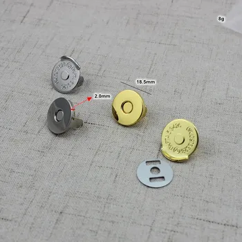 5sets 100sets 18*2 mm visela plating jed obliko magnetnih pripni gumb zapiralo zapiralo, ki ga za torbico, denarnico denarnica