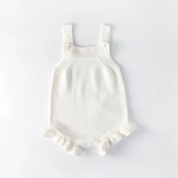 Otroška Dekliška Oblačila za Malčke Newborn Baby Dekle Jopico Jeseni Baby pletene Romper Nastavite Otroci Dekle Fantje Pulover Bombaž Otroška Jumpsuit