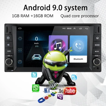 2 DIN 7 Palčni IOS Android 9.0 Wifi Avto Radio Zaslon na Dotik USB Snemalnik Mp5 GPS, FM, Bluetooth 4.0 Dual Ogledalo Povezavo Za Toyota