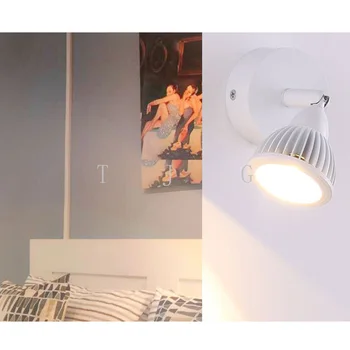 LED Stensko Luč 5W 7W spalnica svetlobe soba Svetilke Za Posteljne Branje Sodobne Knjige Luči, Aluminijasta LED Sconces ogledalo svetlobe AC220V