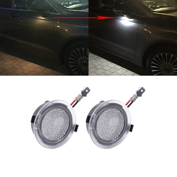 2x Bela LED Strani Ogledalo Mlaka Luči Za Ford Fusion Gen 2 2013-2017 Mustang-2017 Mondeo MK5-2017