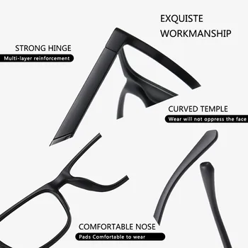 AOFLY blagovno ZNAMKO DESIGN Ultralahkih Računalnik Očala za Moške Črne TR90 Prilagodljiv Okvir Kvadratnih Modra Svetloba Blokiranje Očala Moški UV400