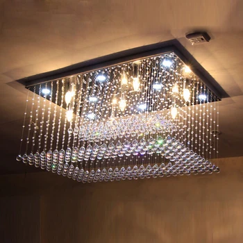 Nova zasnova podometno montažo kristalni lestenec LED lučka lustre dnevna soba crystal light napeljave