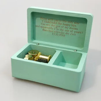 Ročno veter foto nakit music box, ki meri vgravirana nakit polje, osebno darilo, po meri foto darila